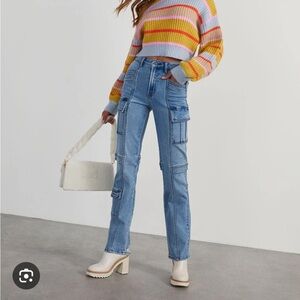 VICI zhaire high rise pocket straight jeans